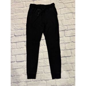 Girls Who Powerlift Sweatpants Joggers in Washed Black Size Small